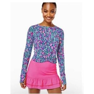 🆕️ Lilly Pulitzer Luxletic Oden Top Garden Girl Boho Whimsigoth Loungewear